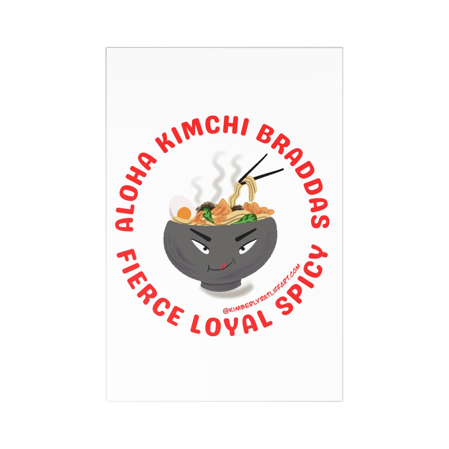 (7 pcs) Aloha Kimchi Braddas Post Cards