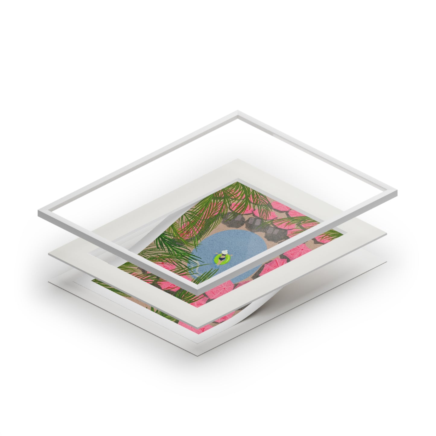 The Royal Hawaiian Pool, 11x14" Mat Giclee Prints