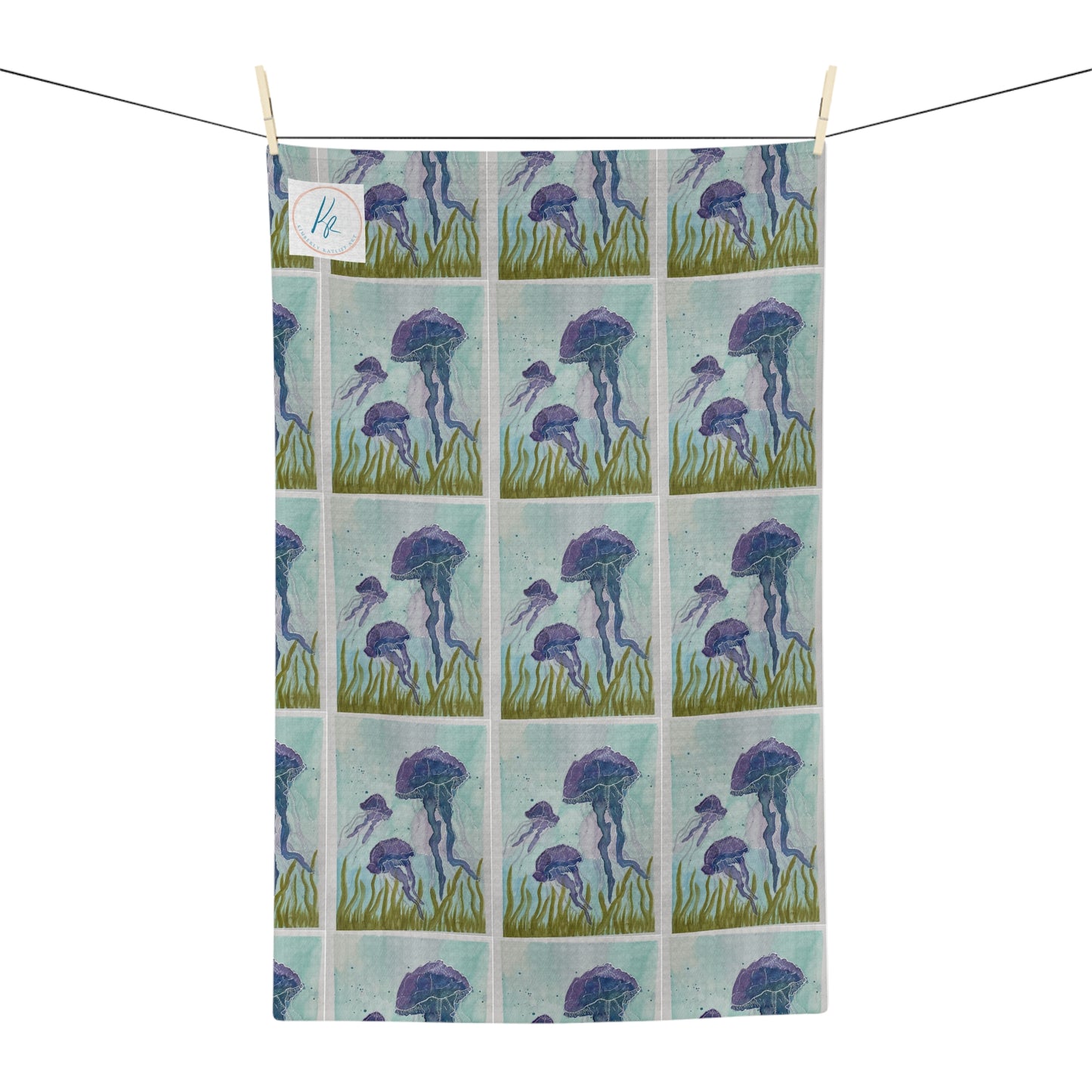 Blue & Purple Jellies Soft Tea Towel
