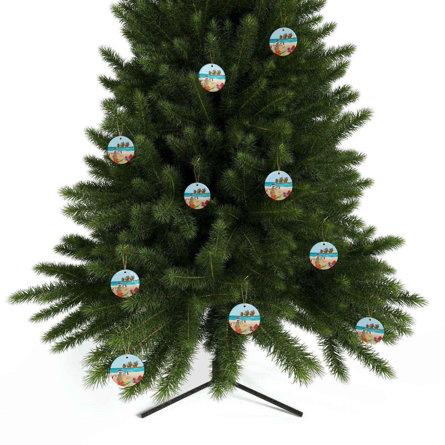 #5 Coconut Family Christmas Ceramic Ornaments (1pcs, 5pcs, 10pcs, 20pcs)