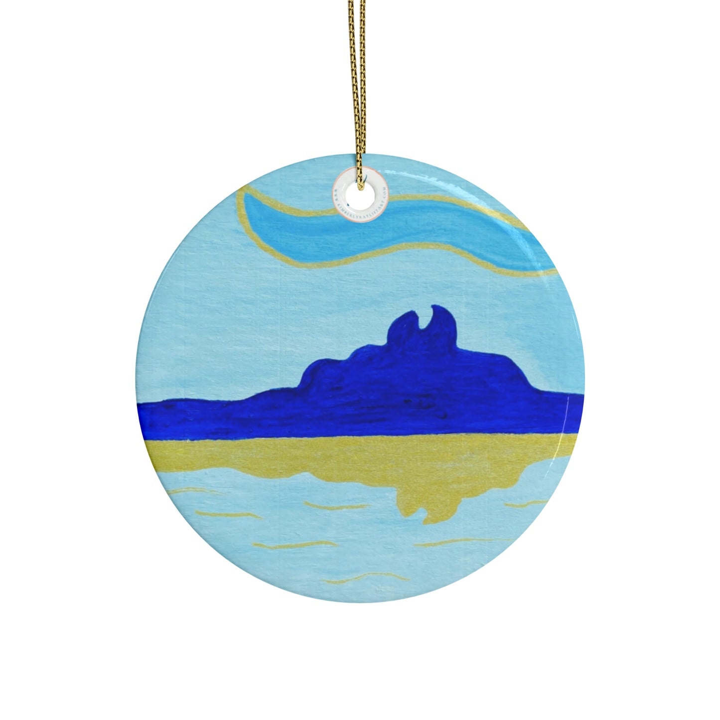 Blue Bora Bora Ceramic Ornaments (1pcs, 5pcs, 10pcs, 20pcs)