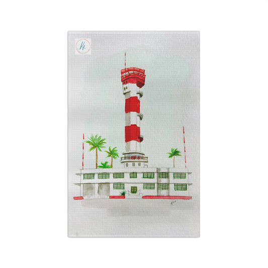 Ford Island Airtower, Pearl Harbor Soft Tea Towel