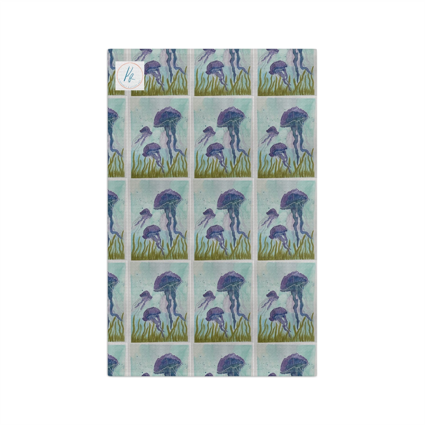 Blue & Purple Jellies Soft Tea Towel