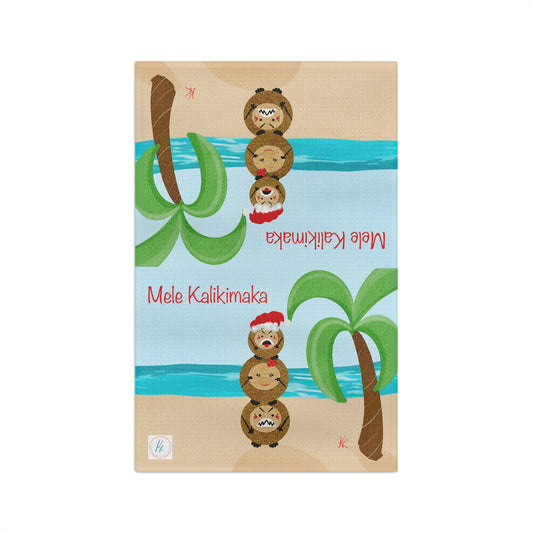 Coconut Family Christmas Palm Soft Tea Towel