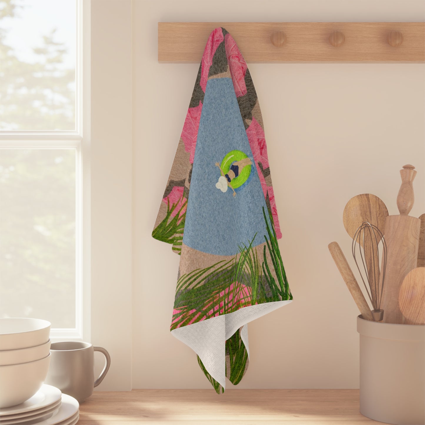 The Royal Hawaiian Pool,  Soft Tea Towel