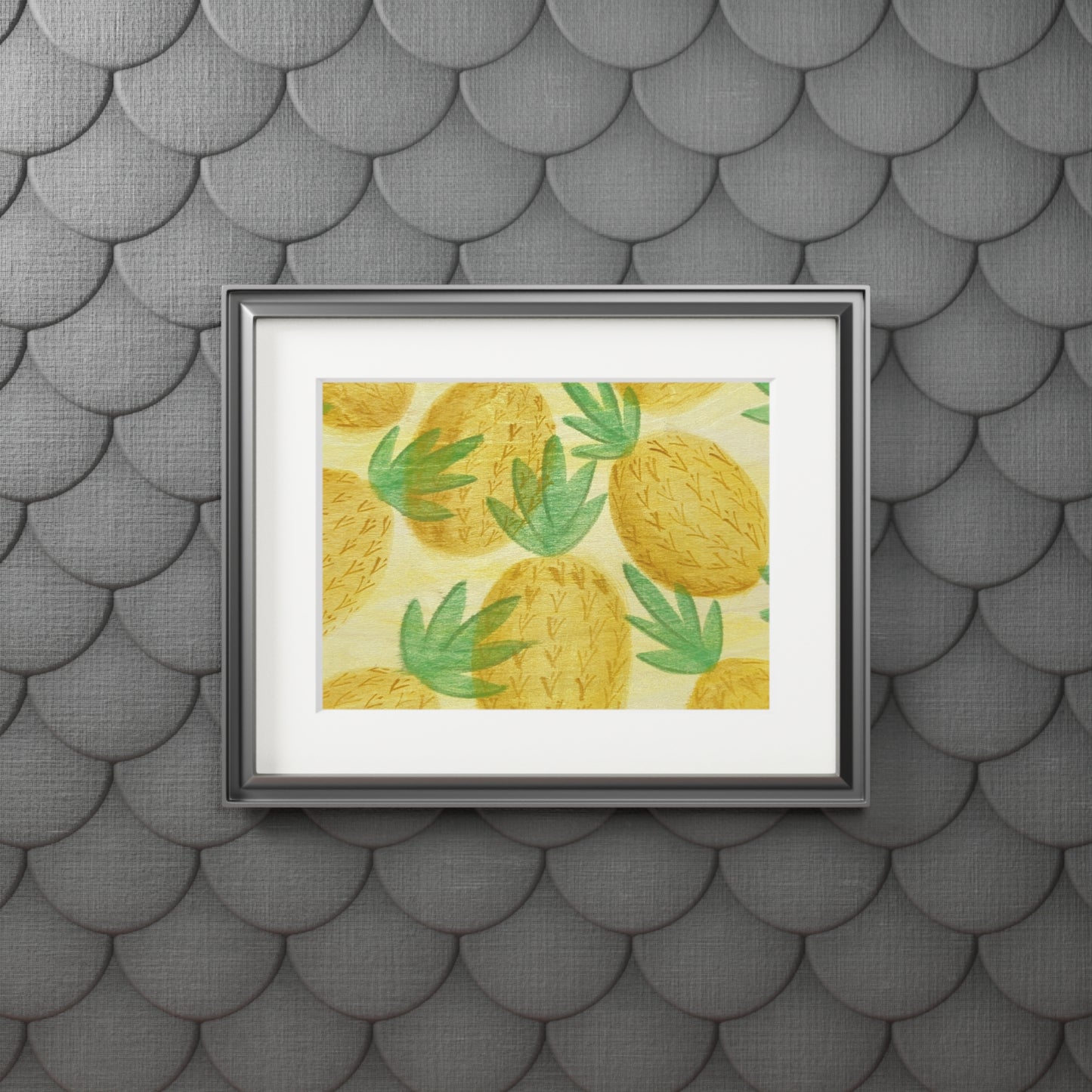 Pineapples matted print