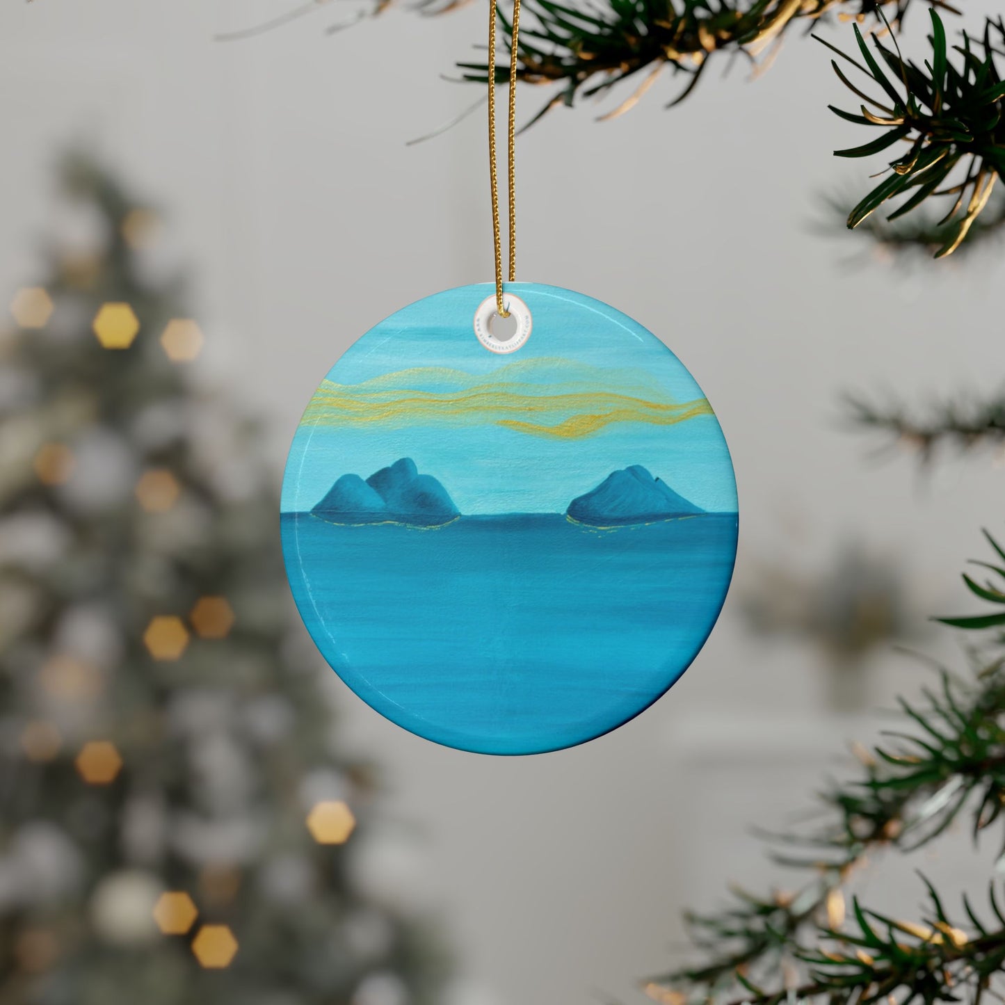 NāMokulua Islands Ceramic Ornaments (1pcs, 5pcs, 10pcs)