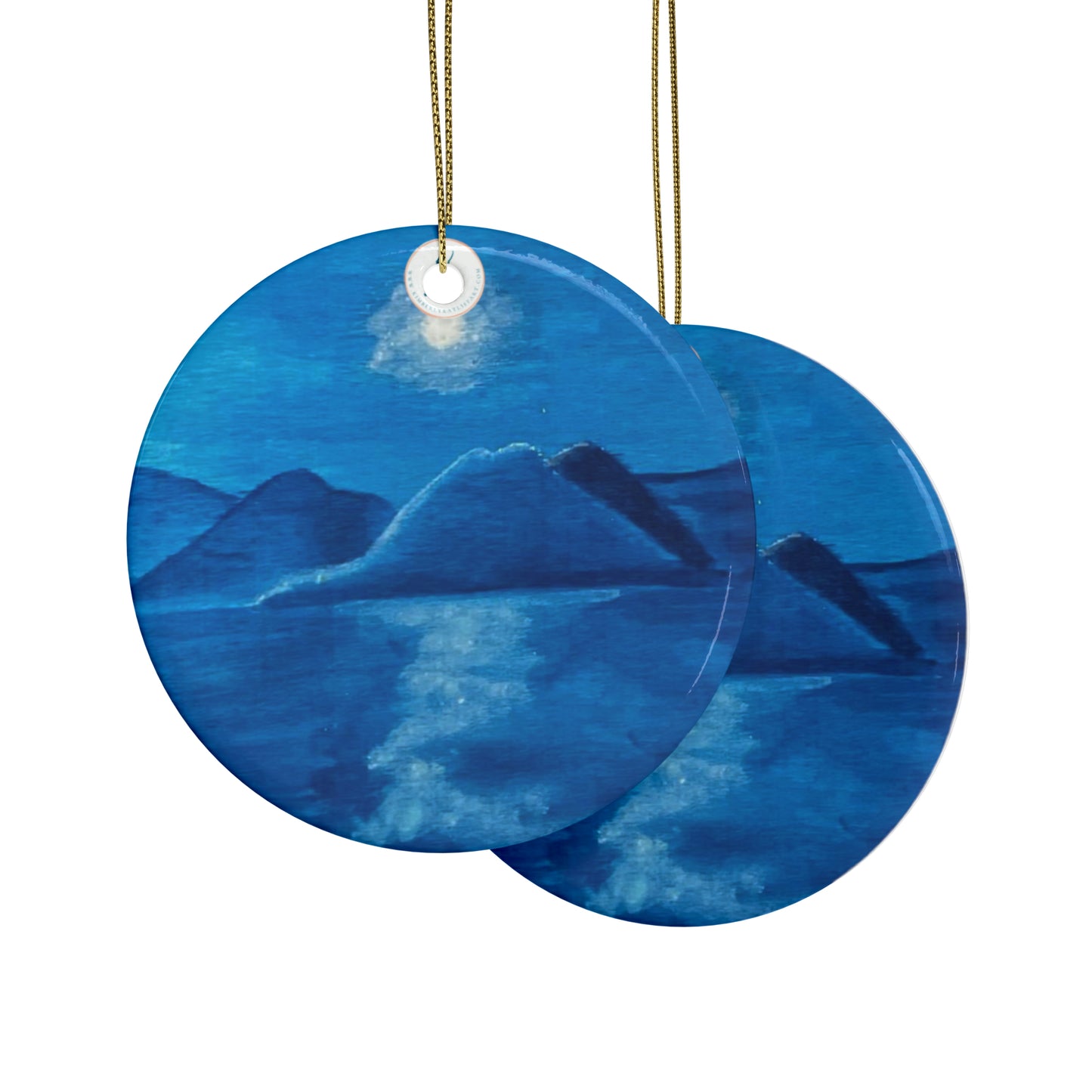 Blue Kauai Ceramic Ornaments (1pcs, 5pcs, 10pcs, 20pcs)
