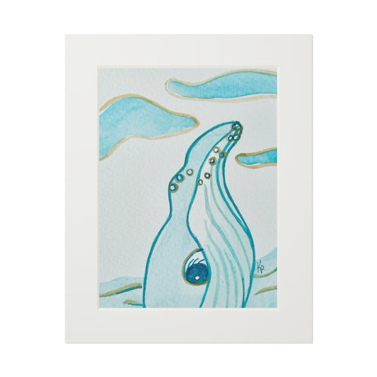 Dreamy Whale 11x14" Mat Giclee Prints
