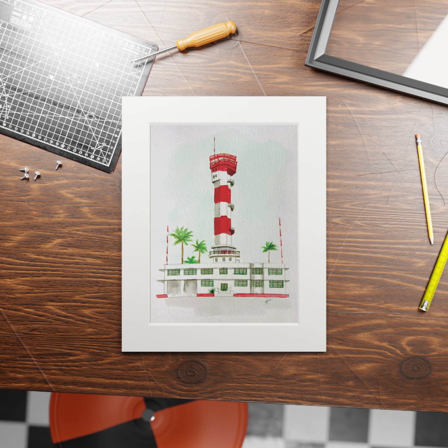 Ford Island Air tower, Pearl Harbor (Print)