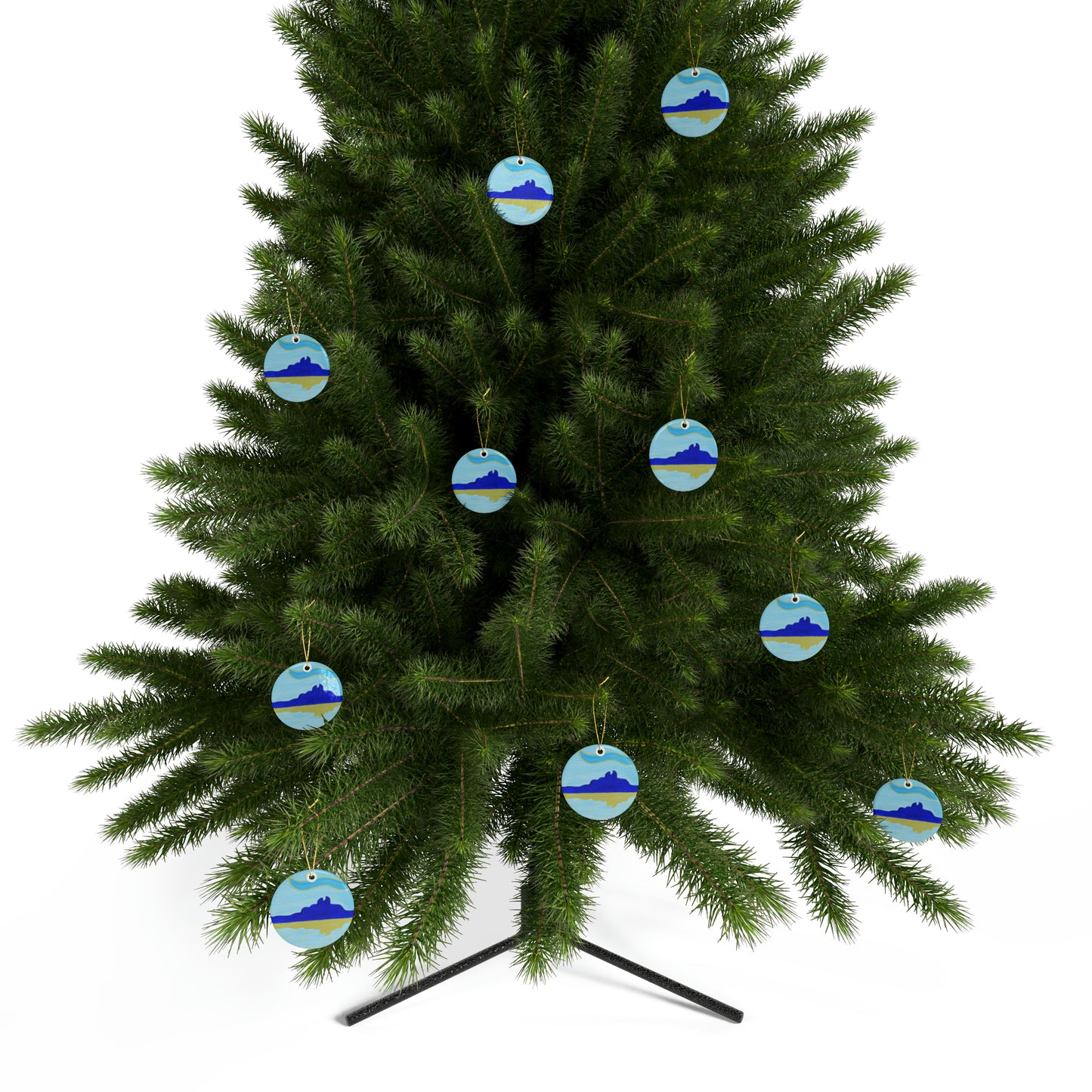 Blue Bora Bora Ceramic Ornaments (1pcs, 5pcs, 10pcs, 20pcs)