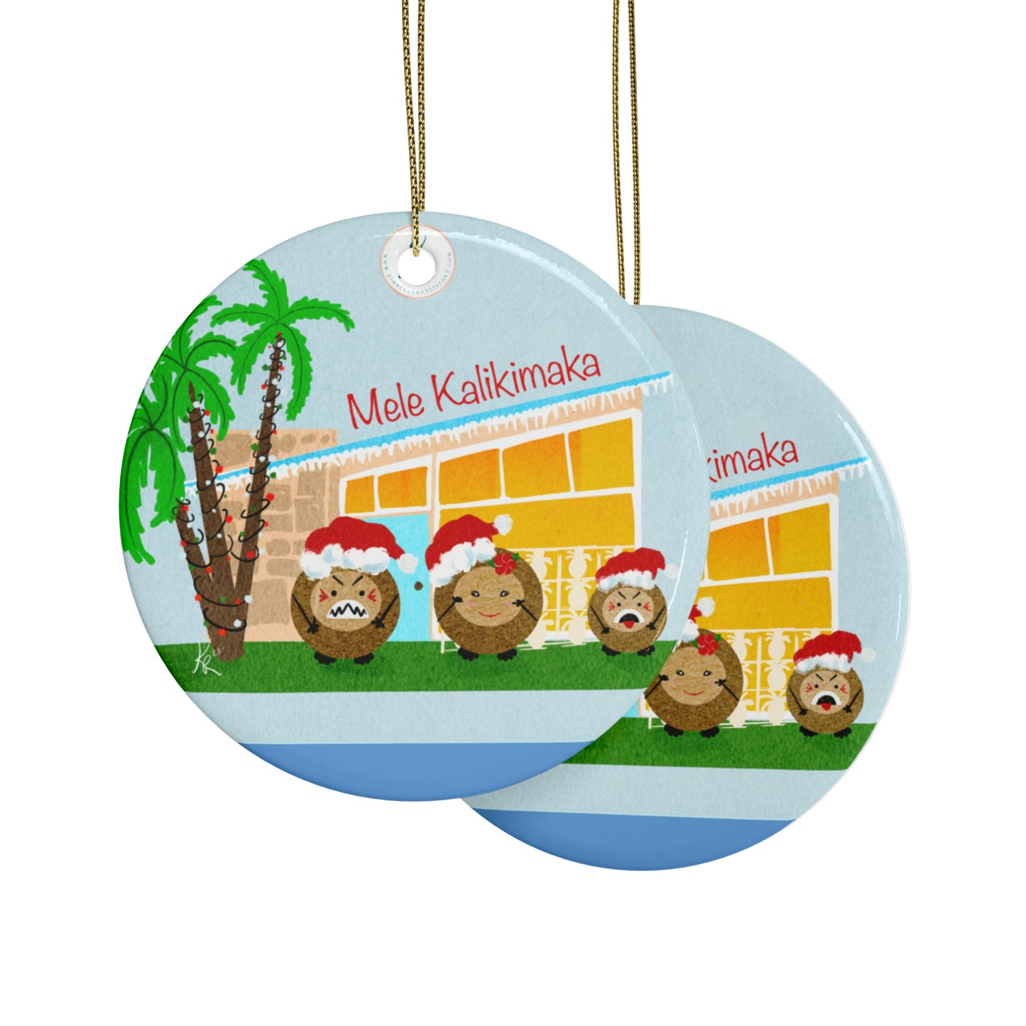 #1 Coconut Family Christmas Ceramic Ornaments (1pcs, 5pcs, 10pcs, 20pcs)