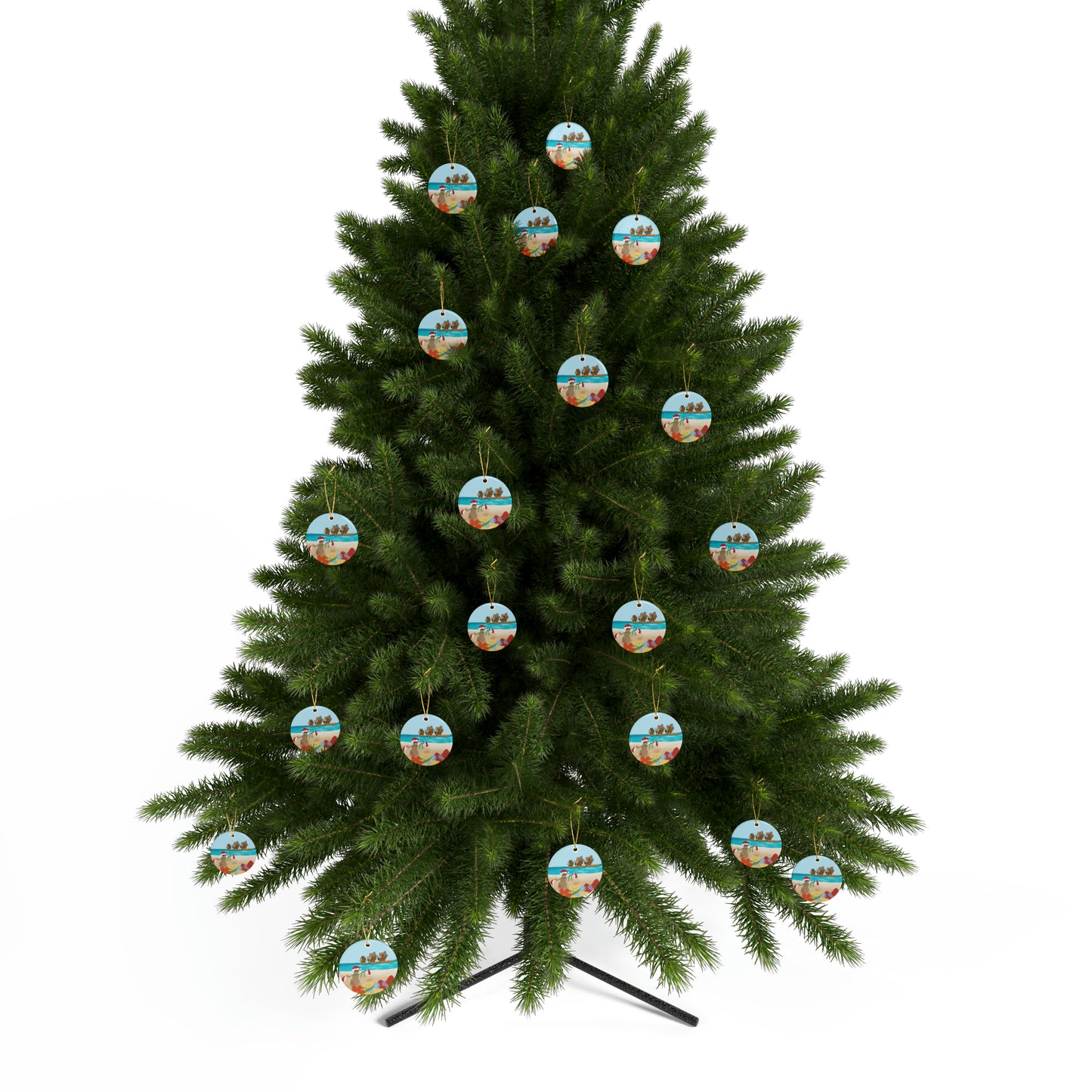 #5 Coconut Family Christmas Ceramic Ornaments (1pcs, 5pcs, 10pcs, 20pcs)