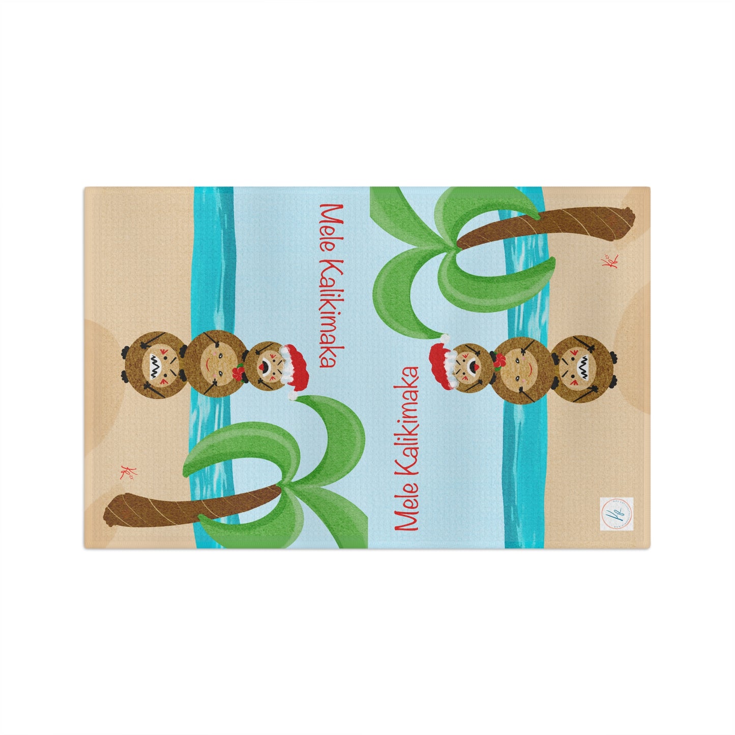 Coconut Family Christmas Palm Soft Tea Towel