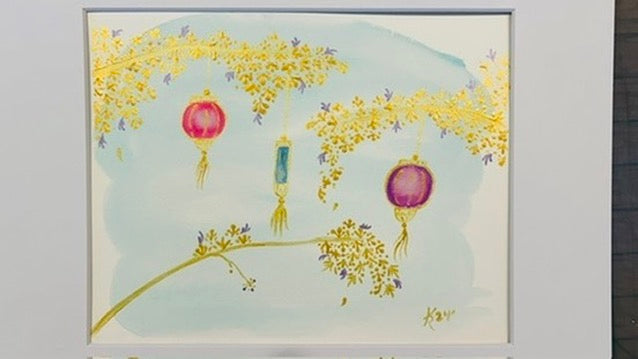 Korean Buddhist Lanterns 11x14"