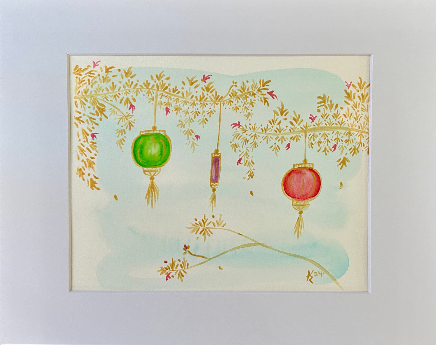 Korean Buddhist Lanterns 11x14"