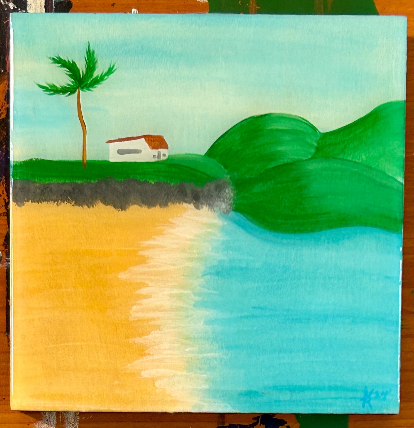 Bellows Cabin 6x6"