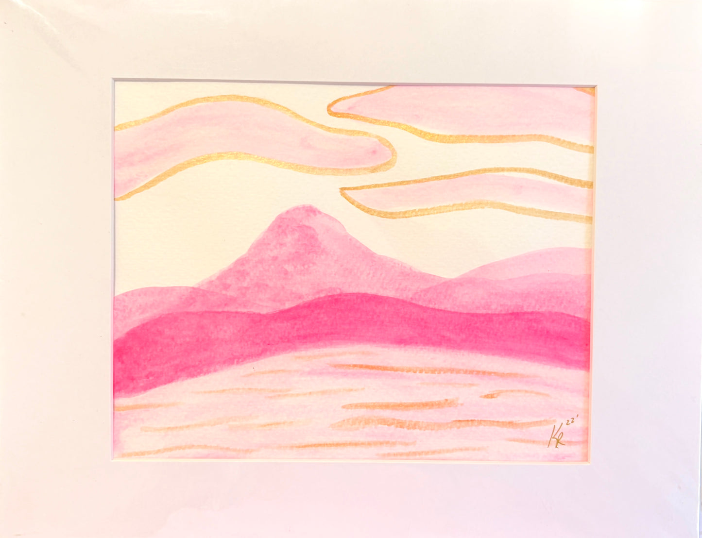 Horizontal Pink Landscape 11x14"