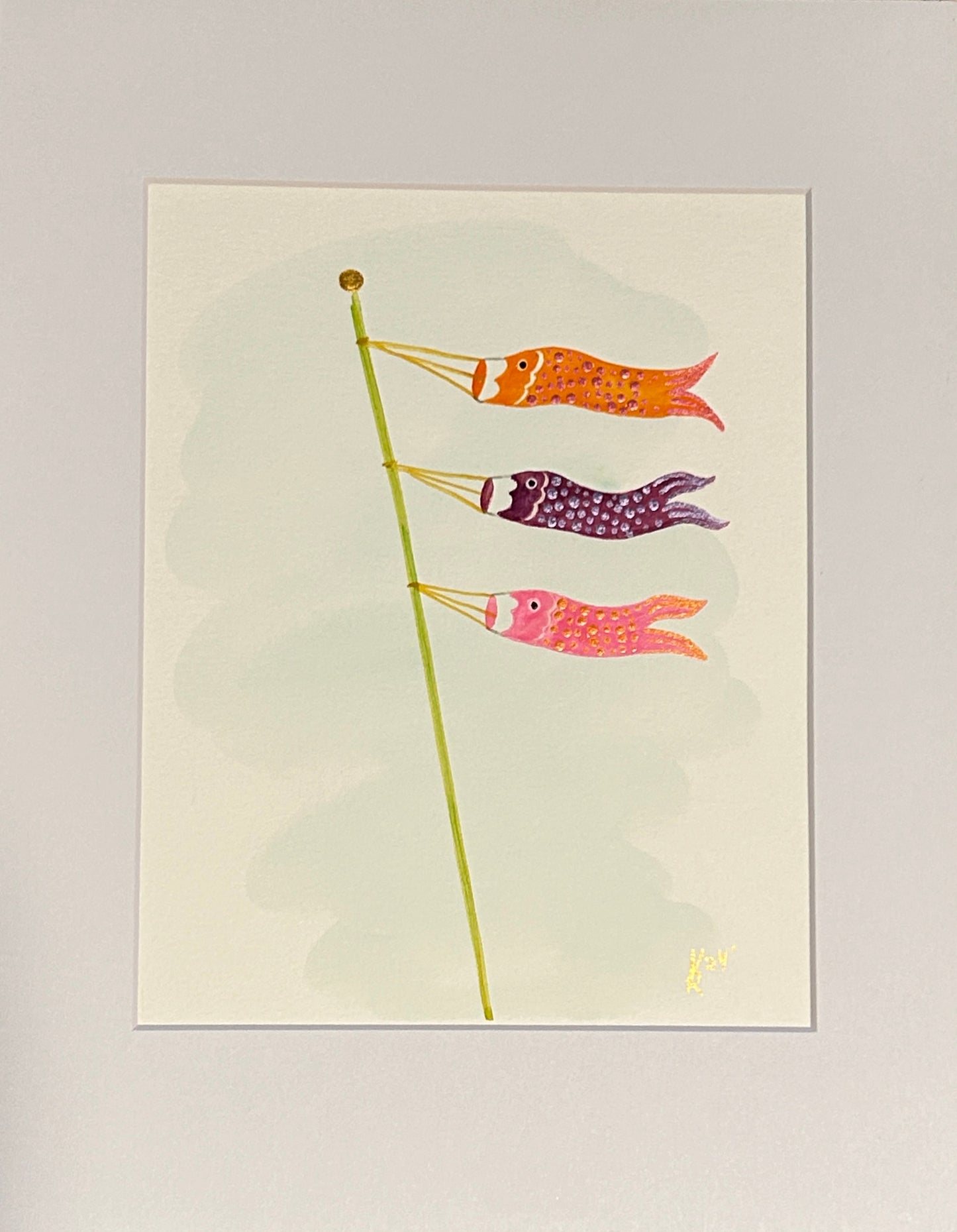 Koinobori (Japanese Childrens Day Carp) 11x14"