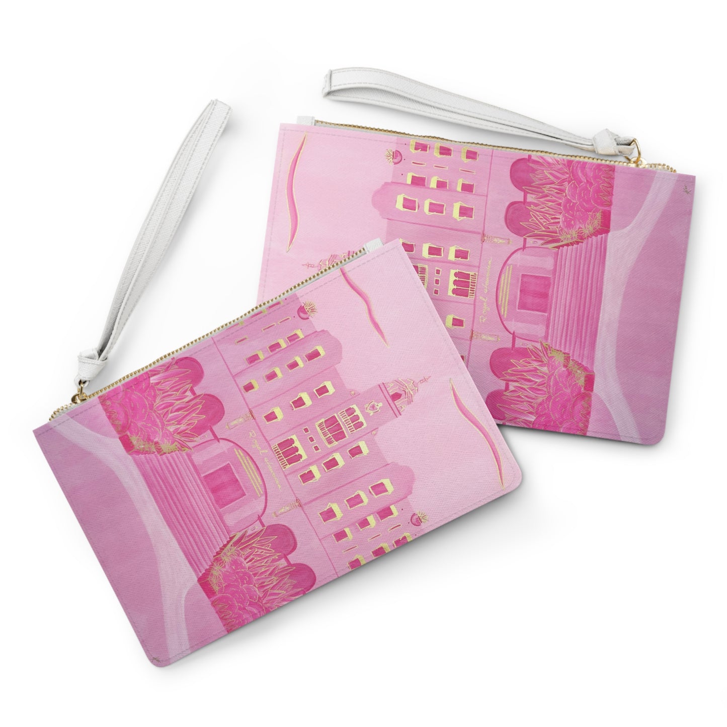 Royal Hawaiian Vegan Leather Clutch Bag — Saffiano Wristlet for Nights Out