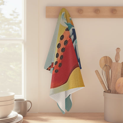 Red Tentacle Soft Tea Towel