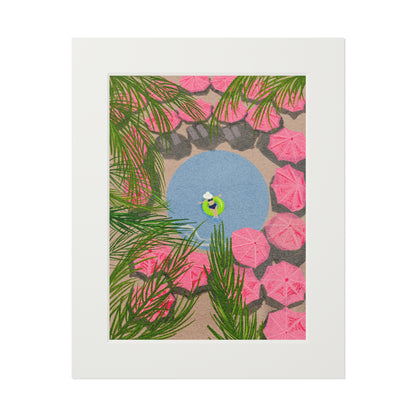 The Royal Hawaiian Pool, 11x14" Mat Giclee Prints