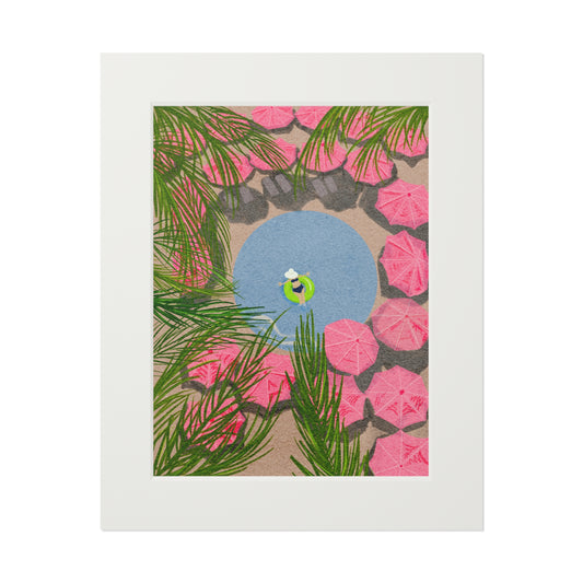 The Royal Hawaiian Pool, 11x14" Mat Giclee Prints