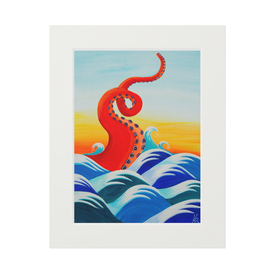 Red Tentacle 11x14" Mat Giclee Prints