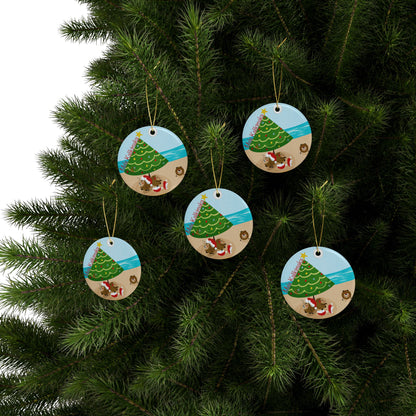 #4 Coconut Family Christmas Ceramic Ornaments (1pcs, 5pcs, 10pcs)