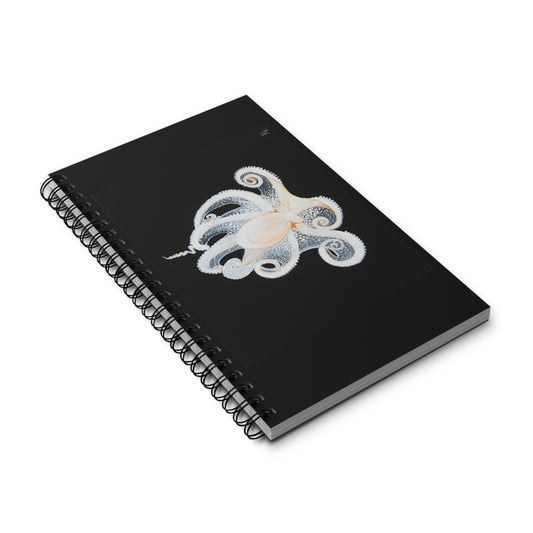 White Octopus Spiral Notebook/Journal