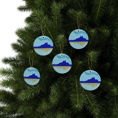 Blue Bora Bora Ceramic Ornaments (1pcs, 5pcs, 10pcs)