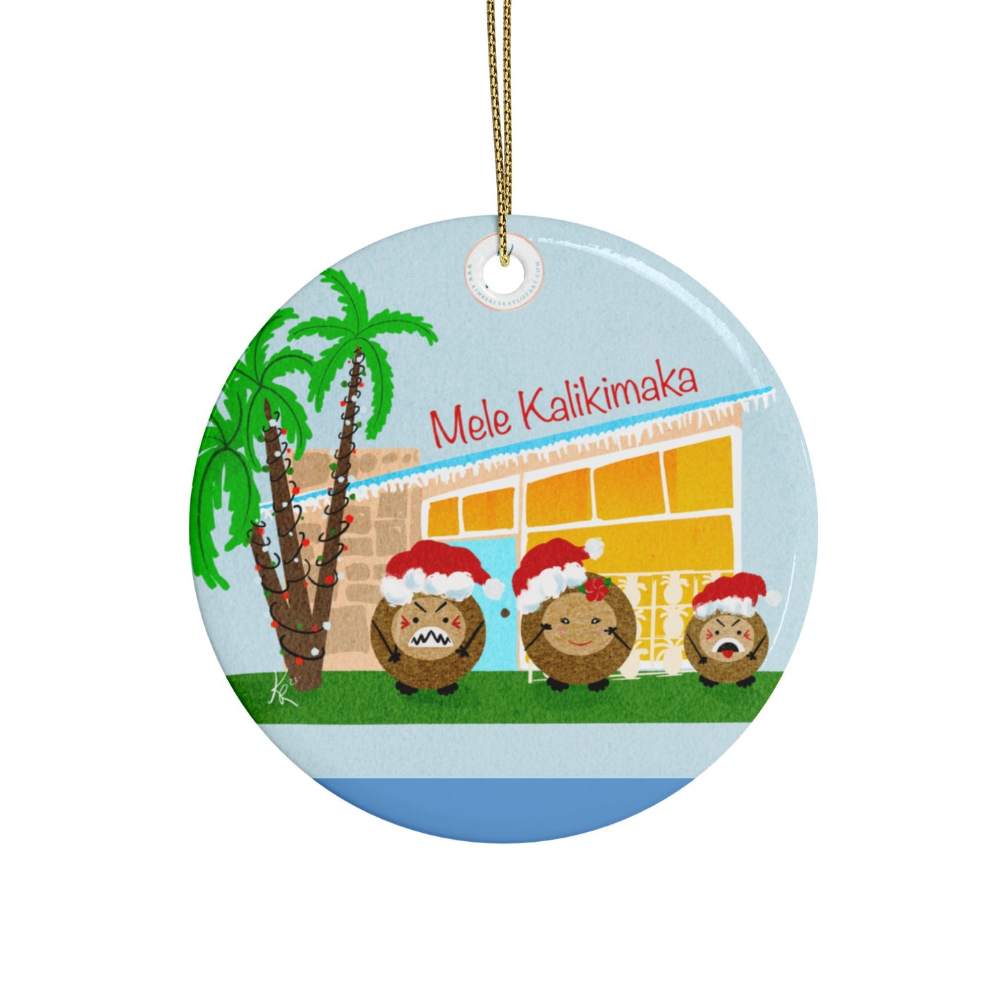 #1 Coconut Family Christmas Ceramic Ornaments (1pcs, 5pcs, 10pcs)