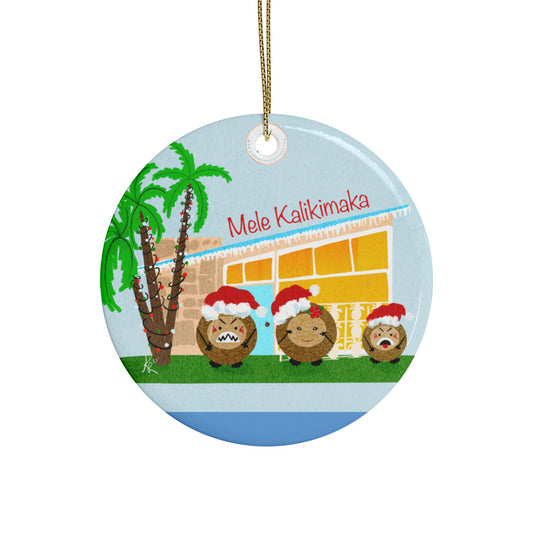 #1 Coconut Family Christmas Ceramic Ornaments (1pcs, 5pcs, 10pcs)