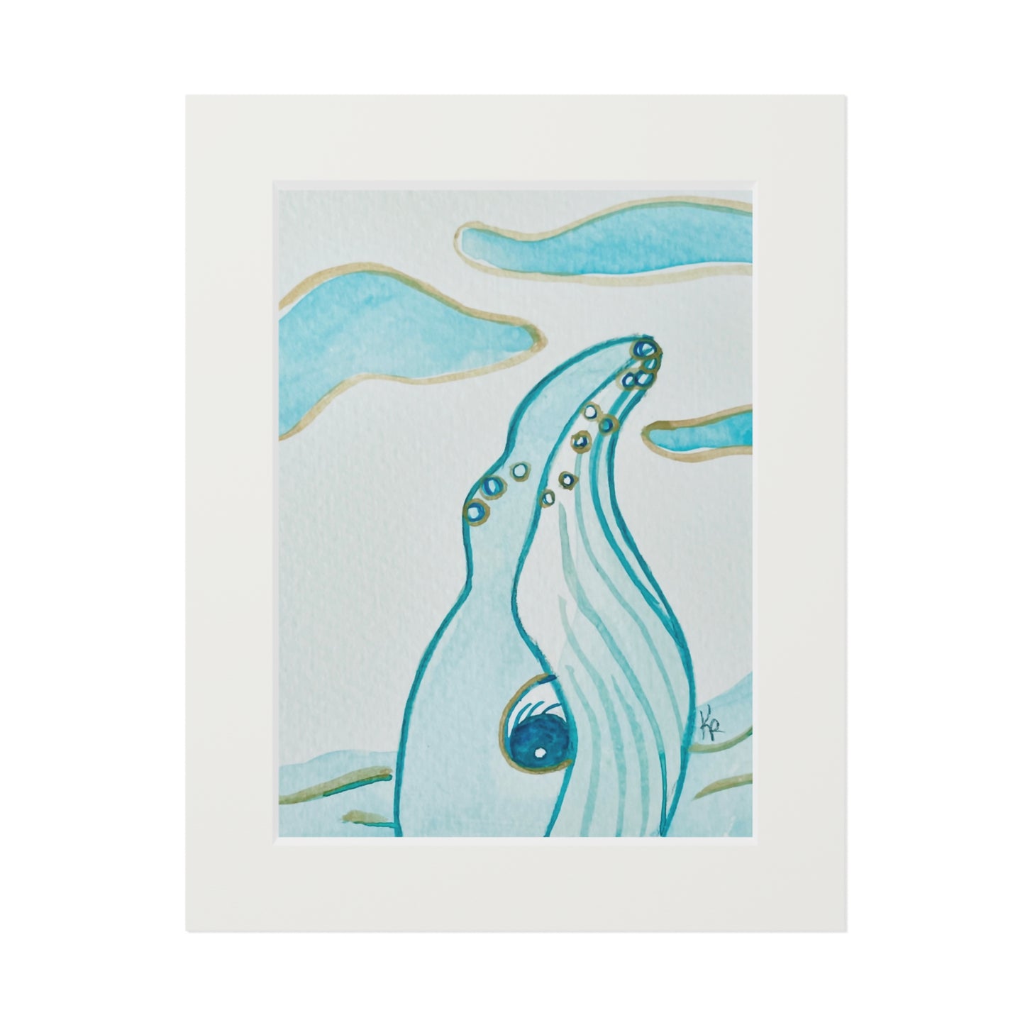 Dreamy Whale 11x14" Mat Giclee Prints