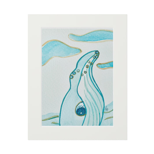 Dreamy Whale 11x14" Mat Giclee Prints