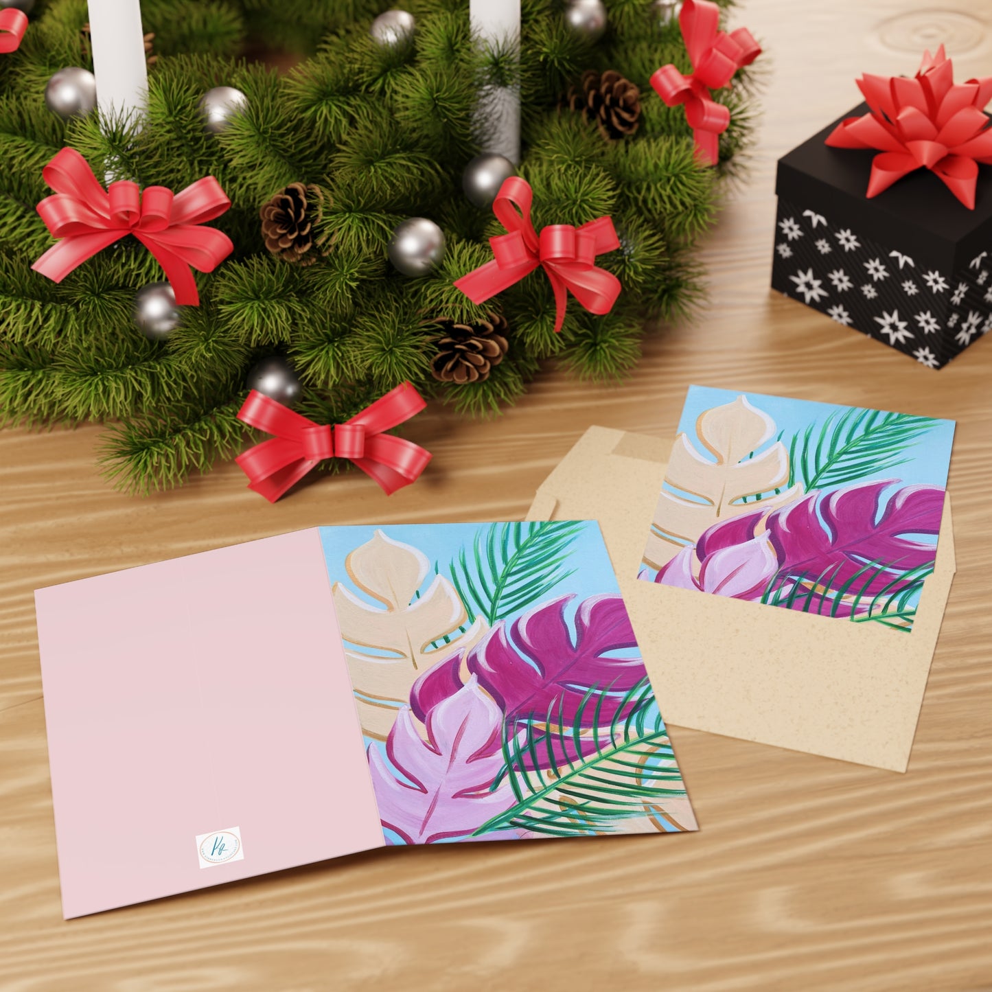 Hawaiian Leaves Greeting Cards