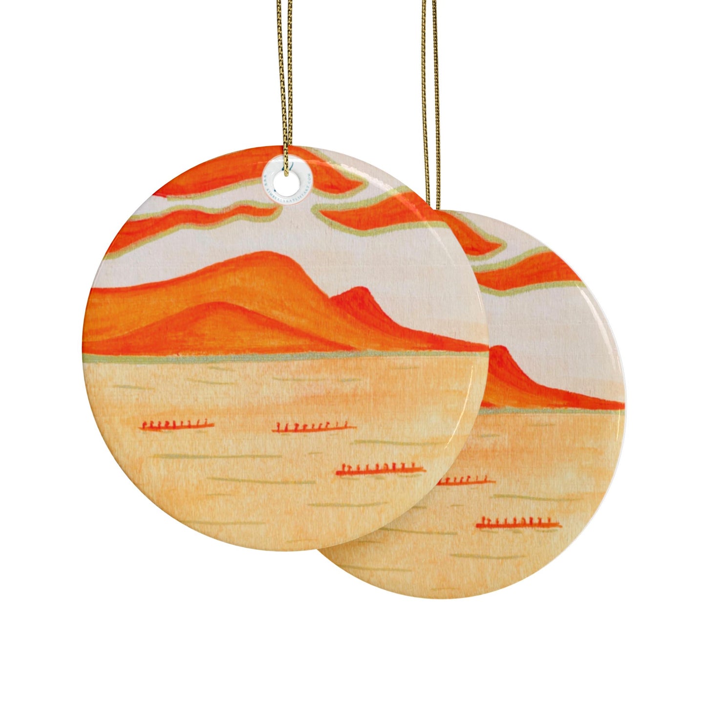 Diamond Head Outriggers Ceramic Ornaments (1pcs, 5pcs, 10pcs)