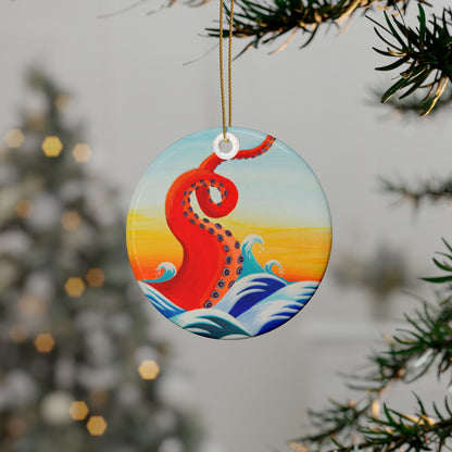 Red Tentacle Ceramic Ornaments (1pcs, 5pcs, 10pcs)