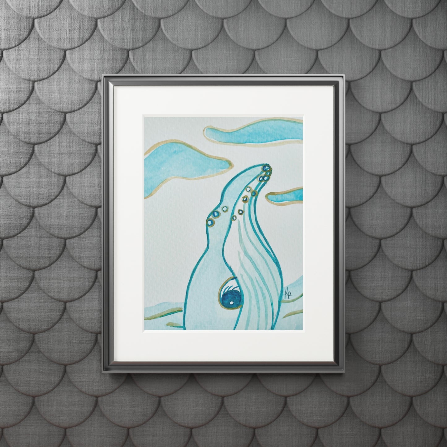 Dreamy Whale 11x14" Mat Giclee Prints