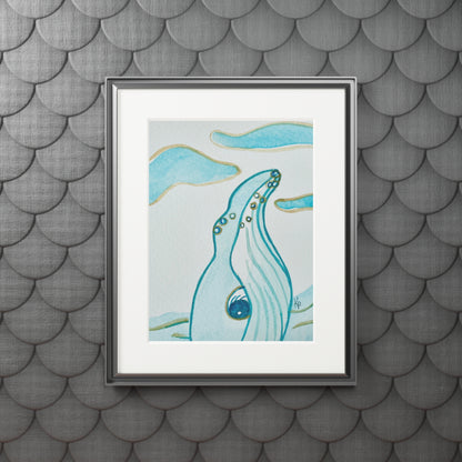Dreamy Whale 11x14" Mat Giclee Prints