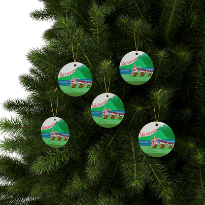 #2 Coconut Family Christmas Ceramic Ornaments (1pcs, 5pcs, 10pcs, 20pcs)