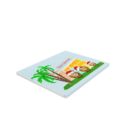 Mele Kalikimaka Coconut Family (son) Blank Greeting cards (8, 16, and 24 pcs)