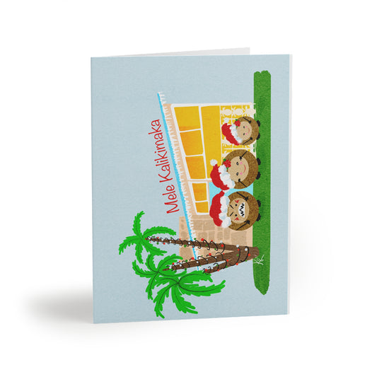 Mele Kalikimaka Coconut Family (daughter) Blank Greeting cards (8, 16, and 24 pcs)