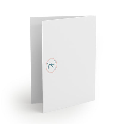 Mele Kalikimaka Coconut Family (son & daughter) Blank Greeting cards (8, 16, and 24 pcs)