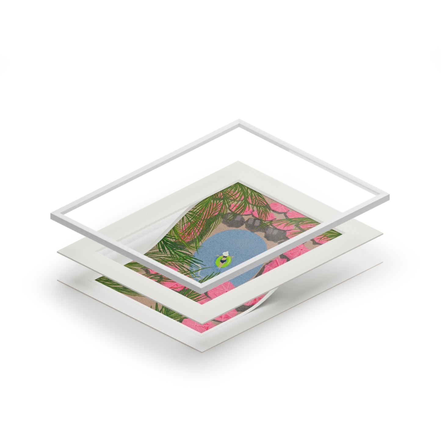 The Royal Hawaiian Pool, 11x14" Mat Giclee Prints