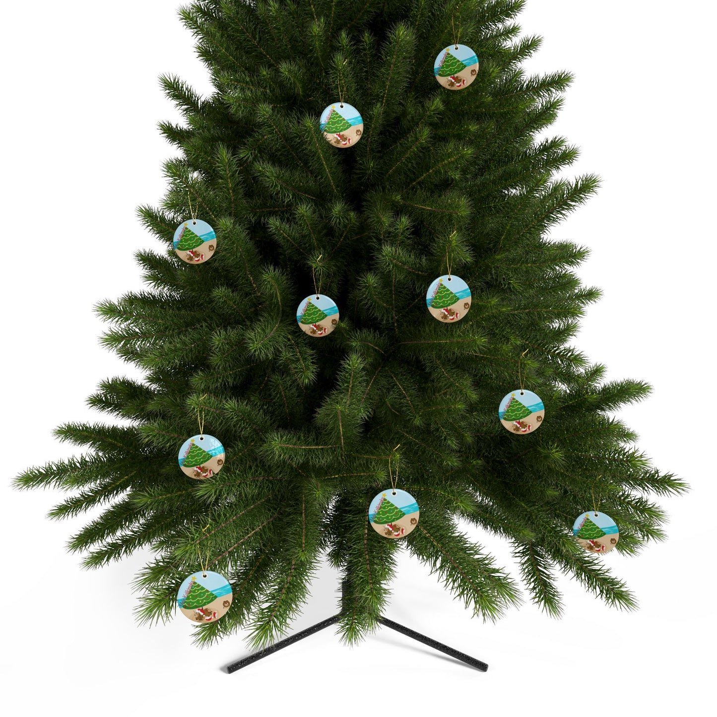 #4 Coconut Family Christmas Ceramic Ornaments (1pcs, 5pcs, 10pcs)