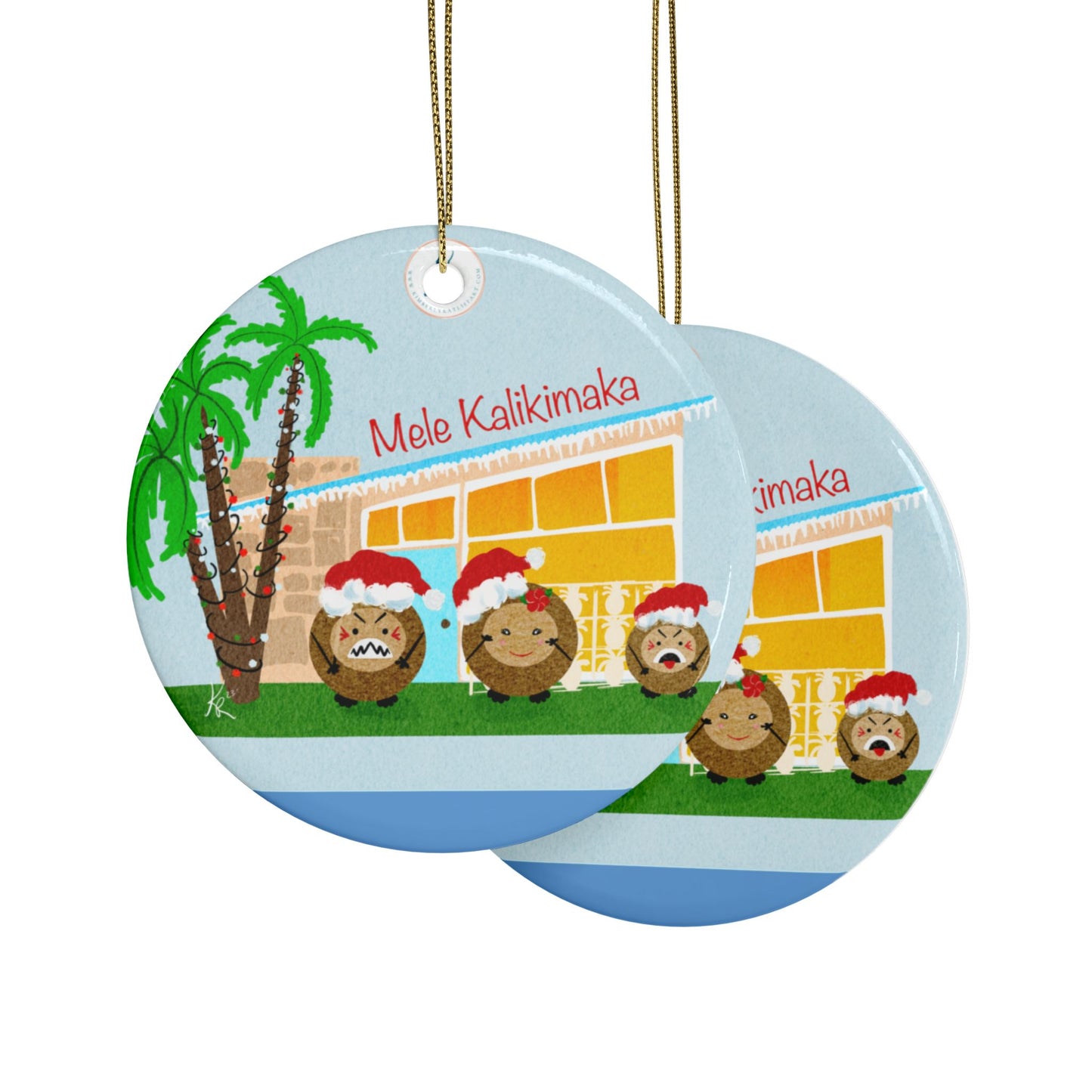 #1 Coconut Family Christmas Ceramic Ornaments (1pcs, 5pcs, 10pcs)