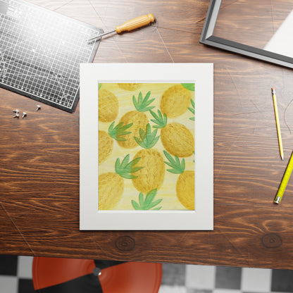 Pineapples matted print