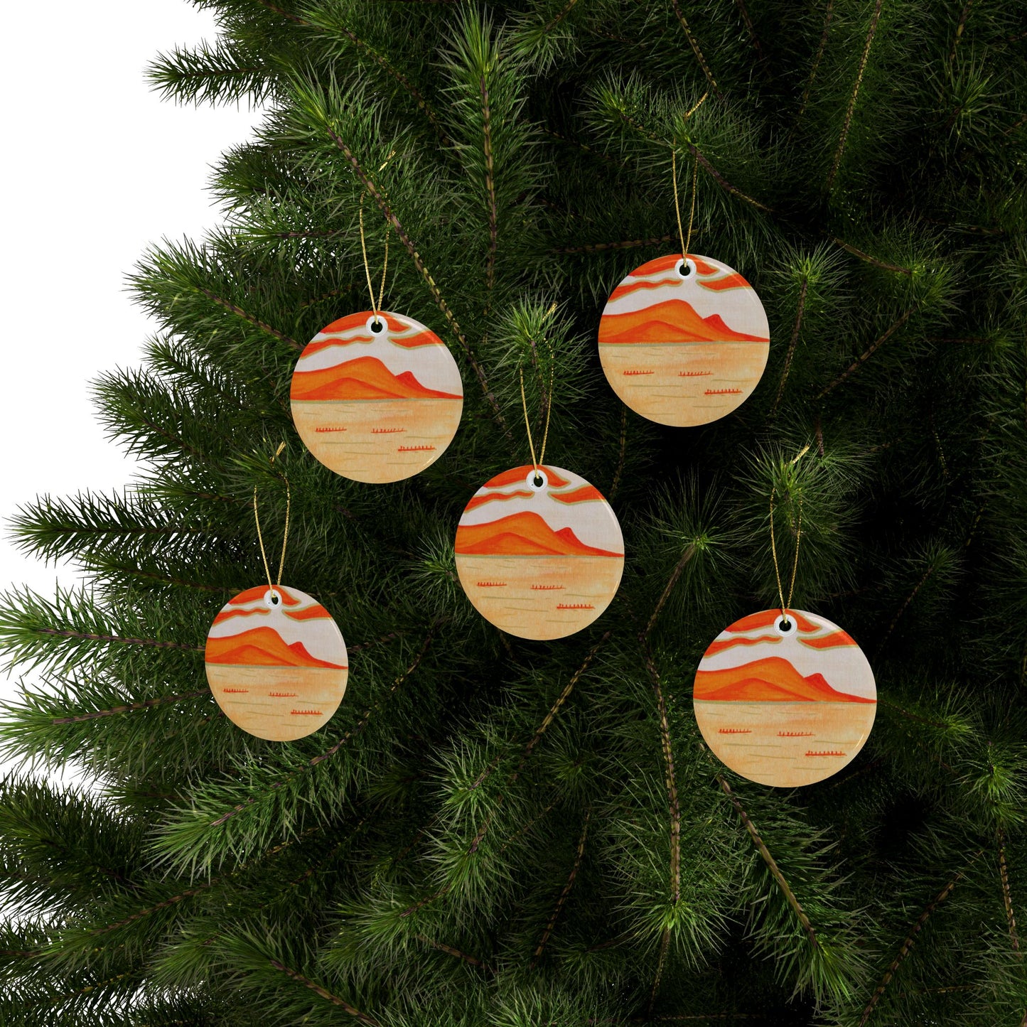 Diamond Head Outriggers Ceramic Ornaments (1pcs, 5pcs, 10pcs)