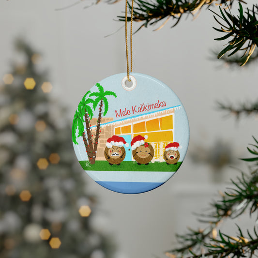 #1 Coconut Family Christmas Ceramic Ornaments (1pcs, 5pcs, 10pcs, 20pcs)